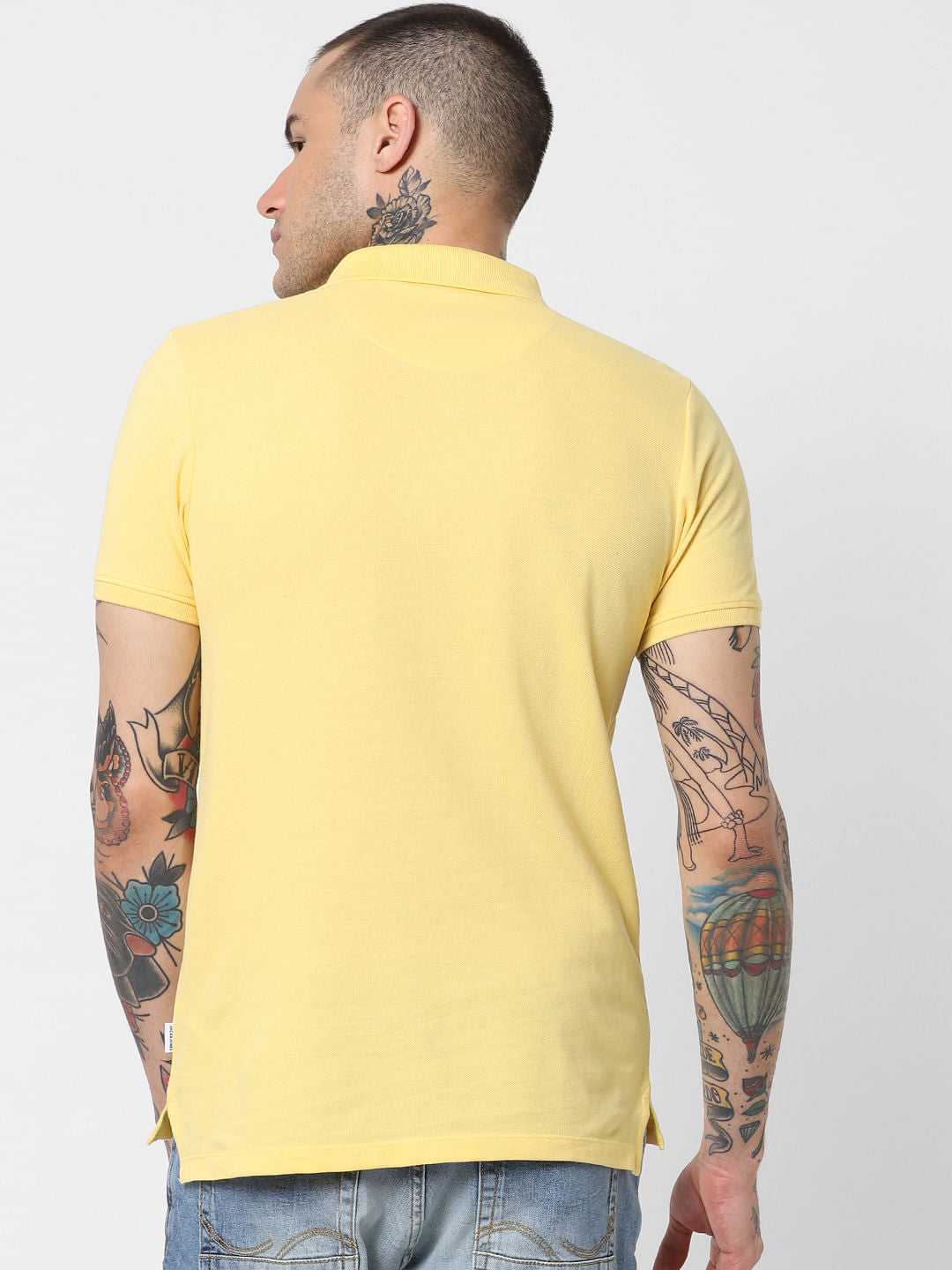 Yellow Polo Neck T-Shirt