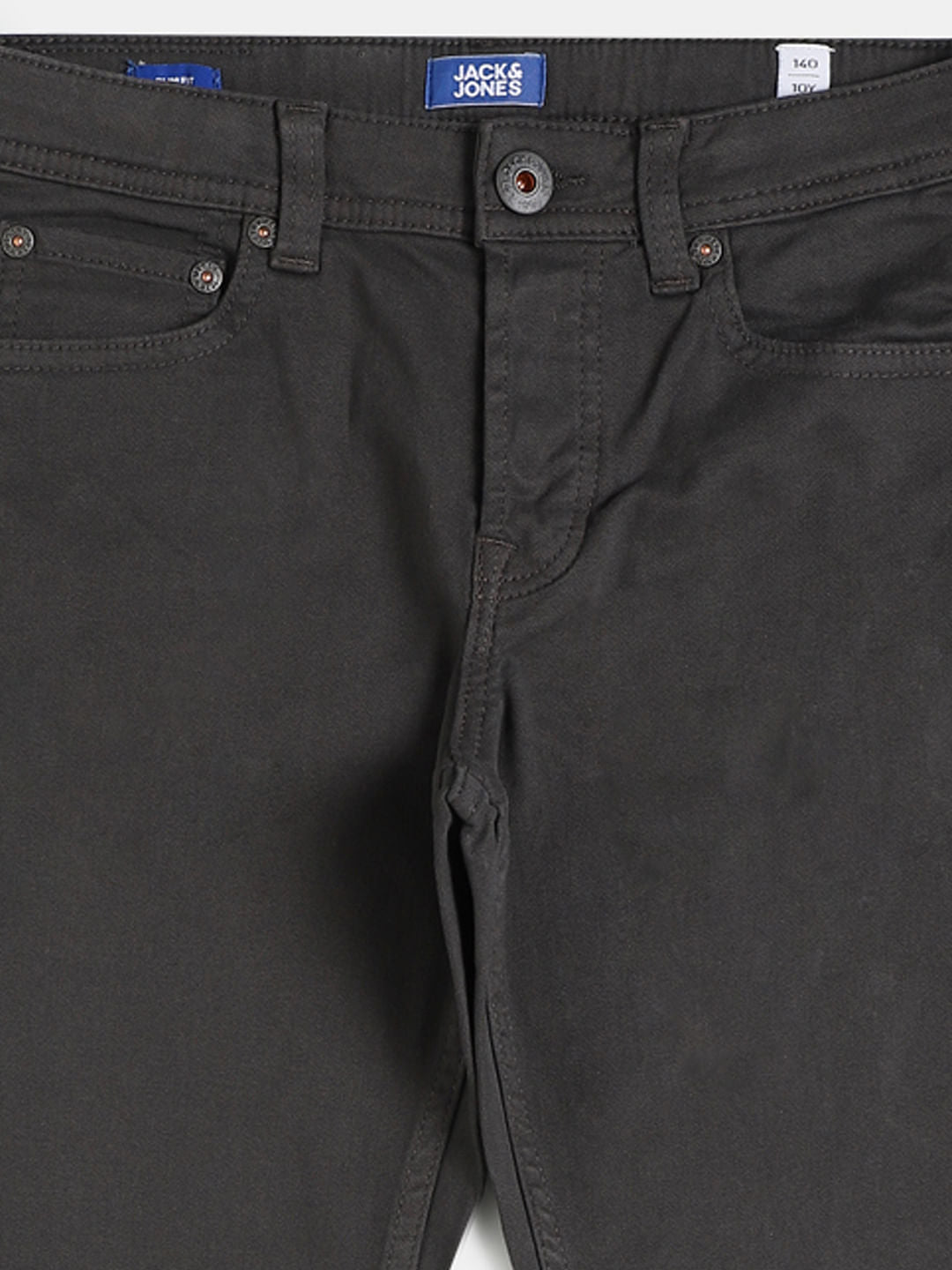 Boys Grey Mid Rise Glenn Slim Fit Jeans