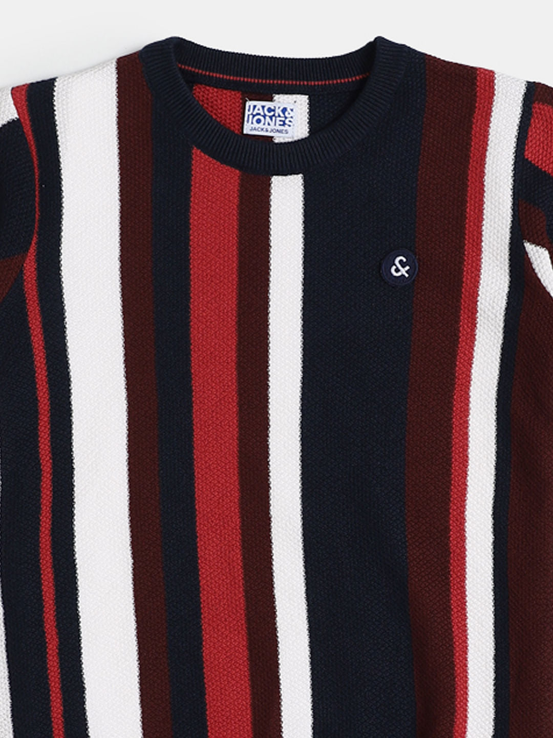 Boys Red Striped Pullover