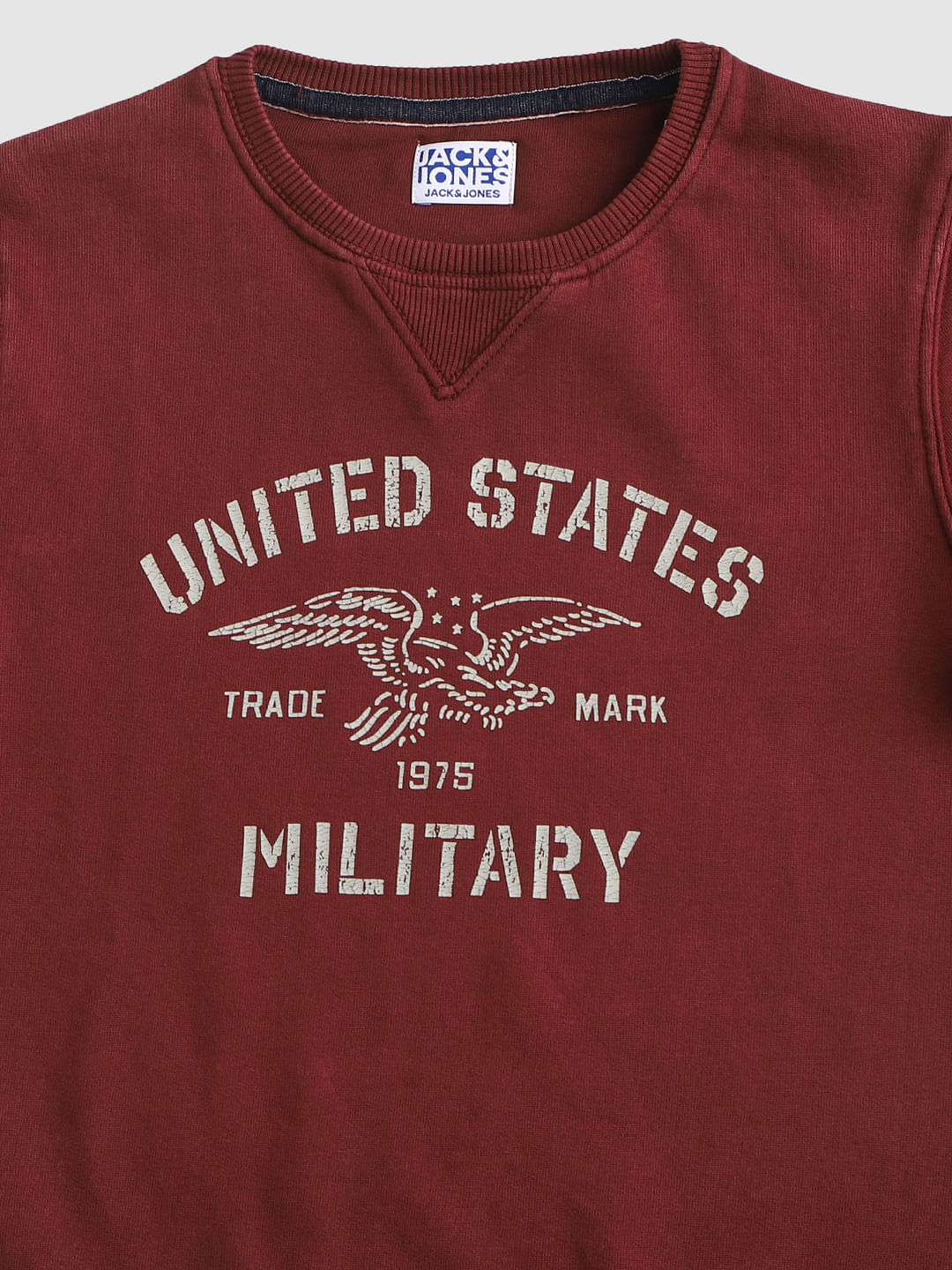 Boys Red Text Print Sweatshirt