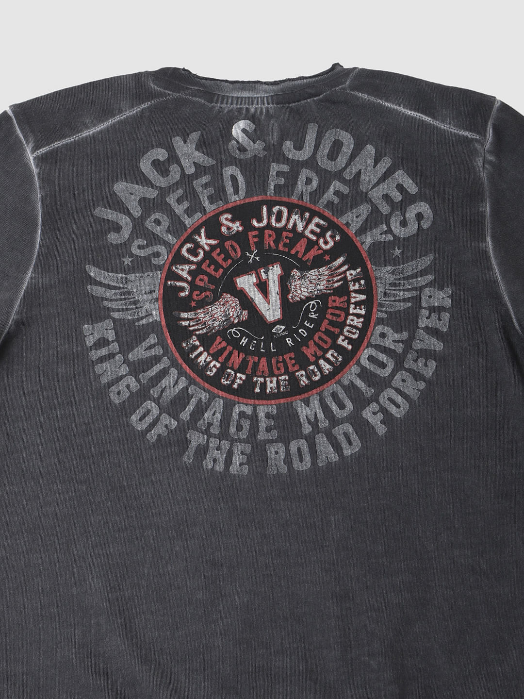 Boys Black Acid Washed Sweatshirt