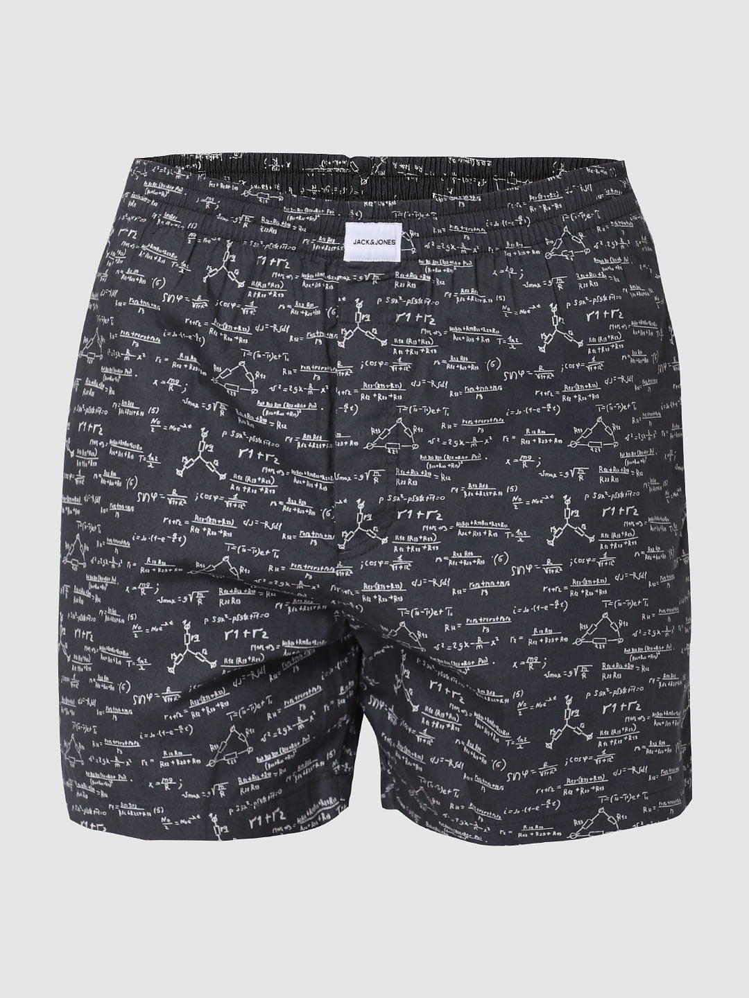 Black Algebra Print Boxers