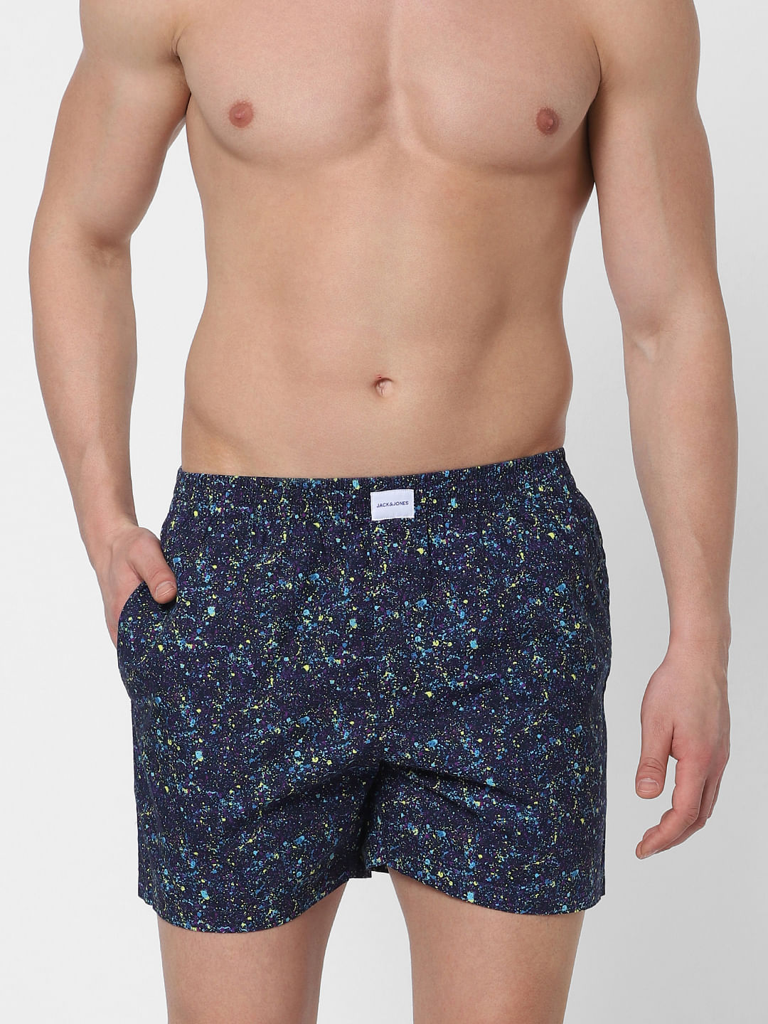 Blue Galaxy Print Boxers
