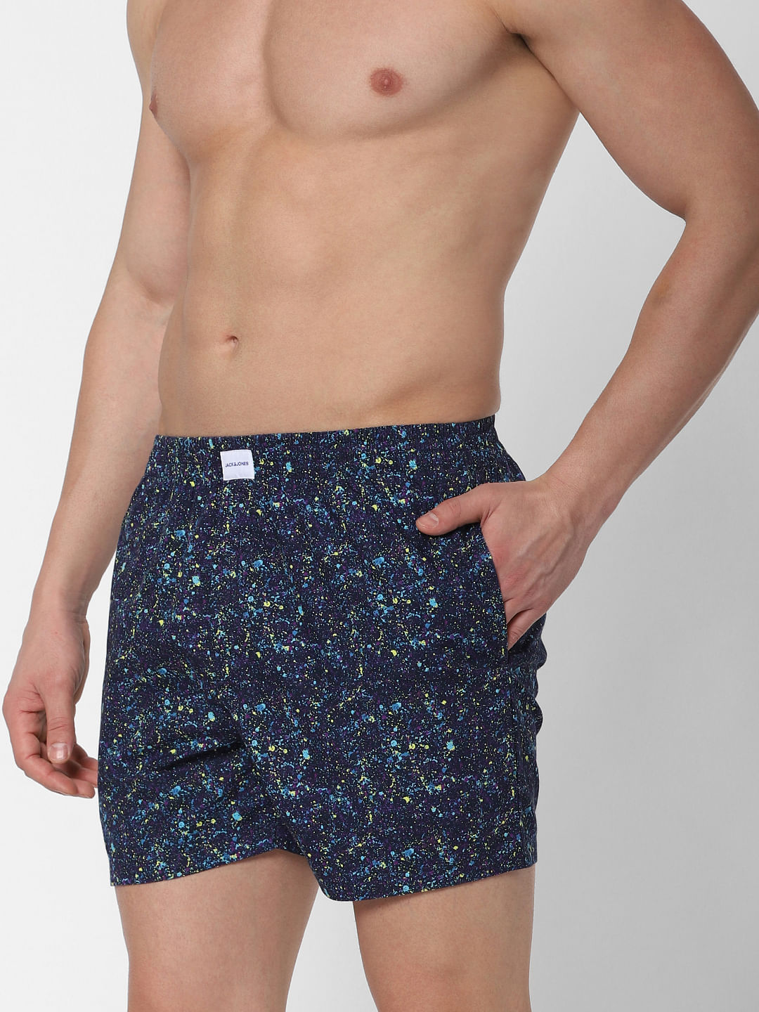 Blue Galaxy Print Boxers