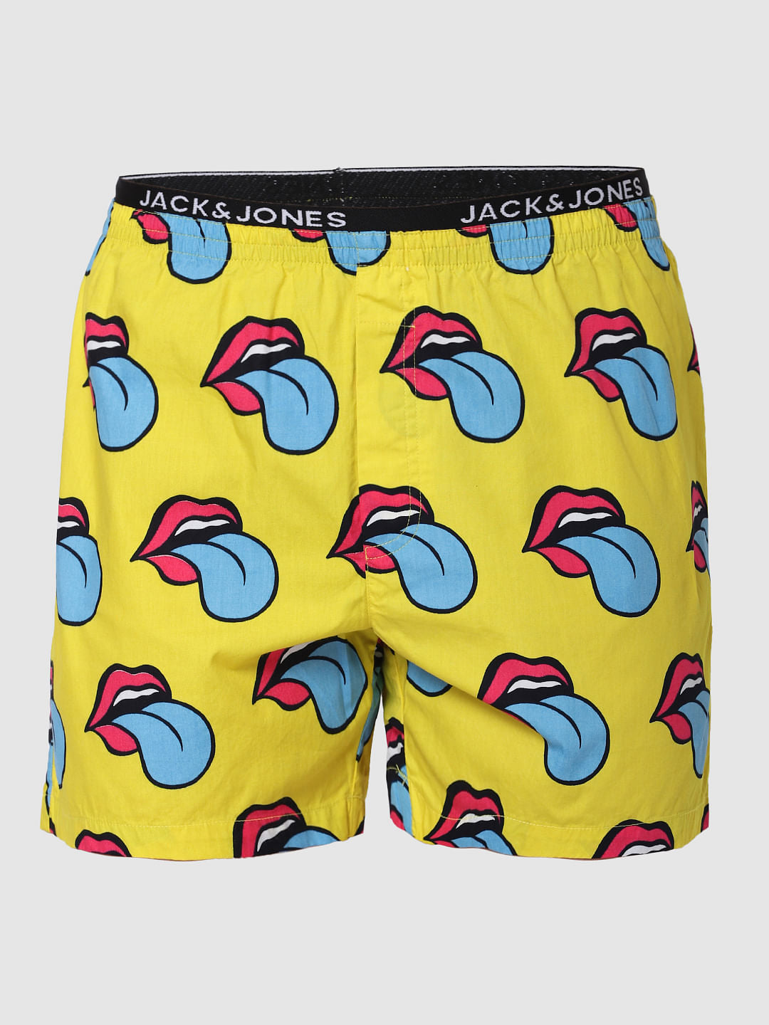Yellow All Over Lips Print Boxers