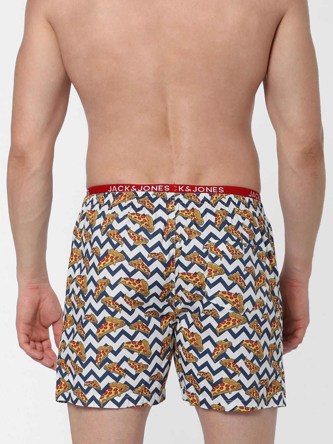 White Pizza Print Boxers