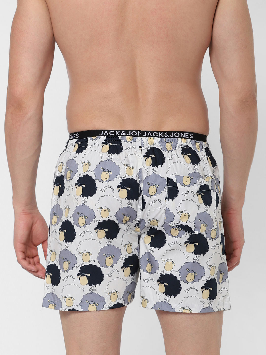 White Sheep Print Boxers