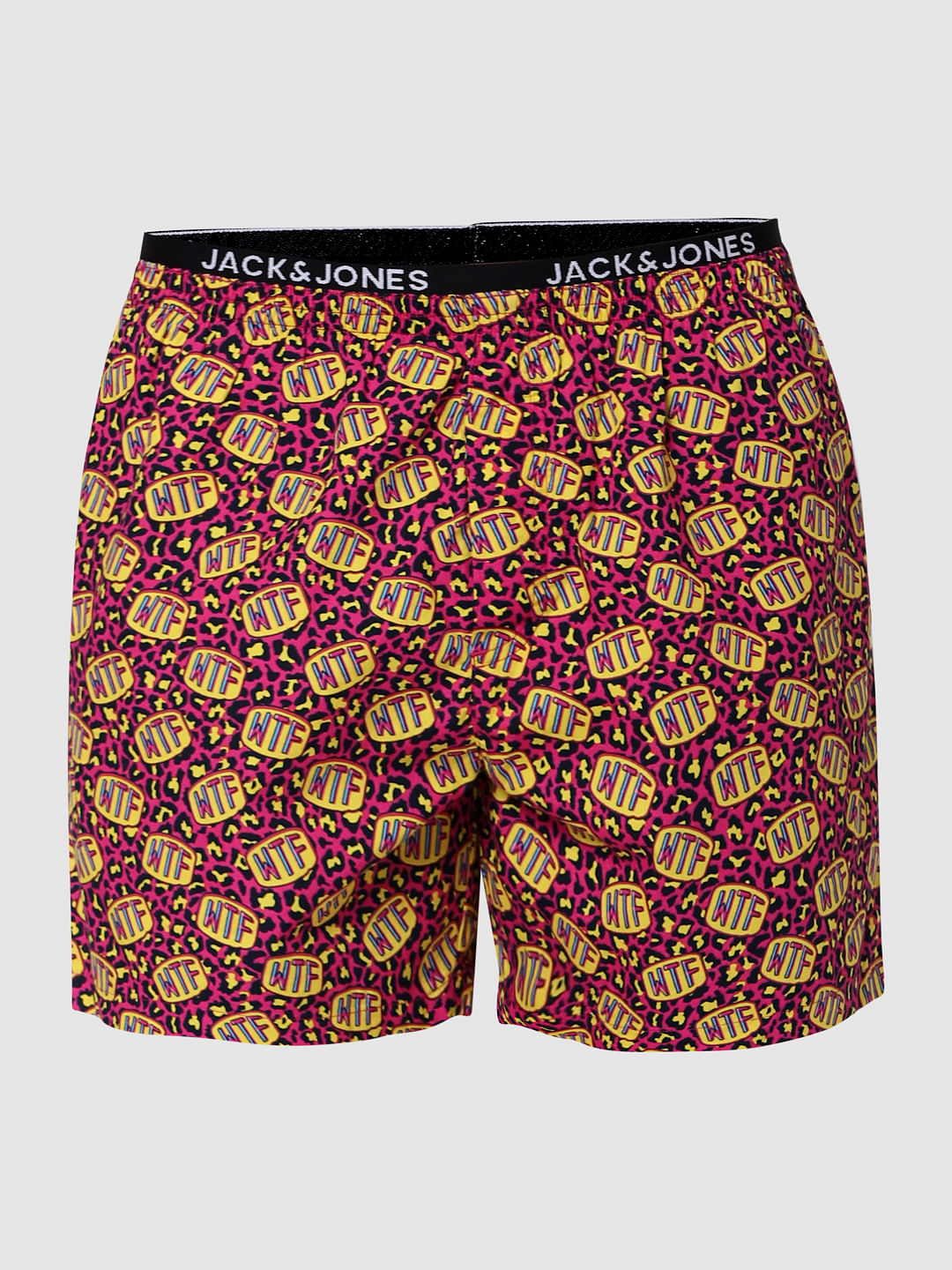 Pink Wtf Print Boxers