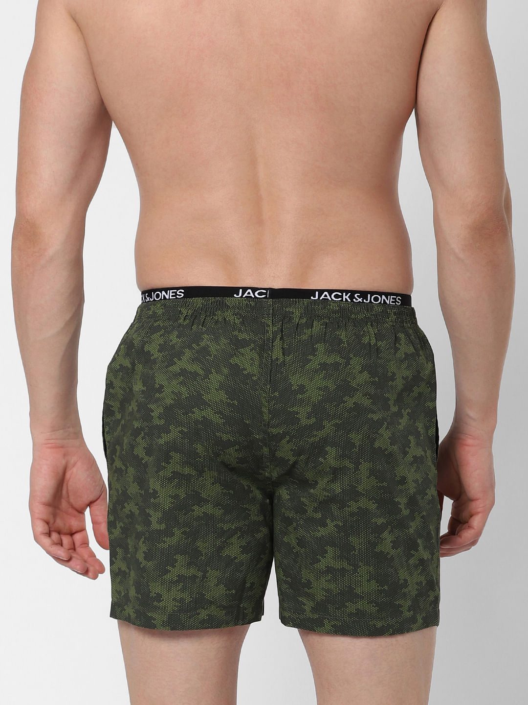 Green Camo Print Boxers