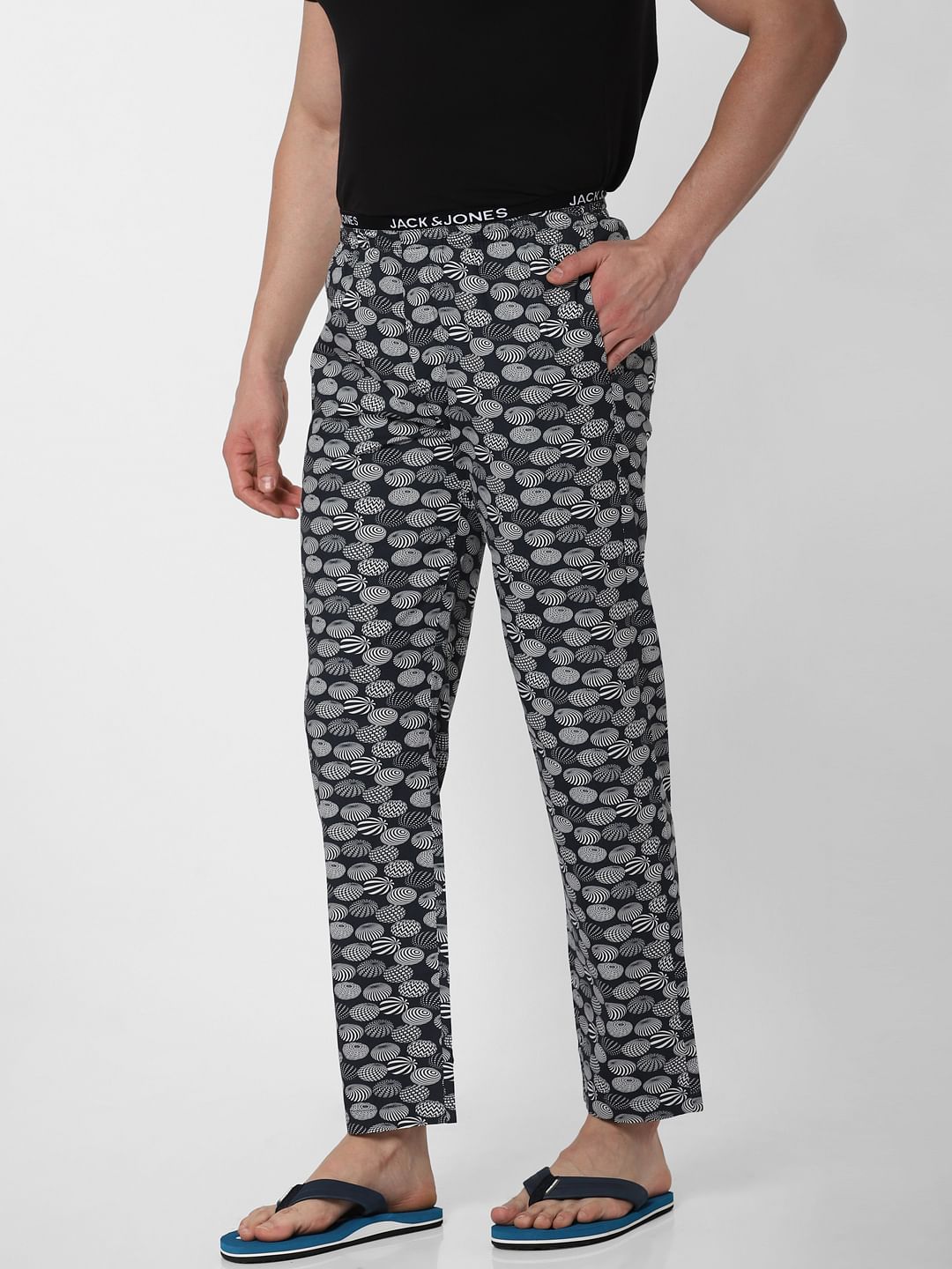 Black All Over Print Pyjama