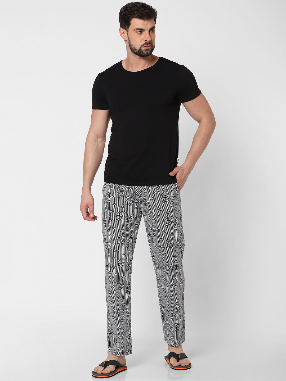 Grey Striped Pyjama