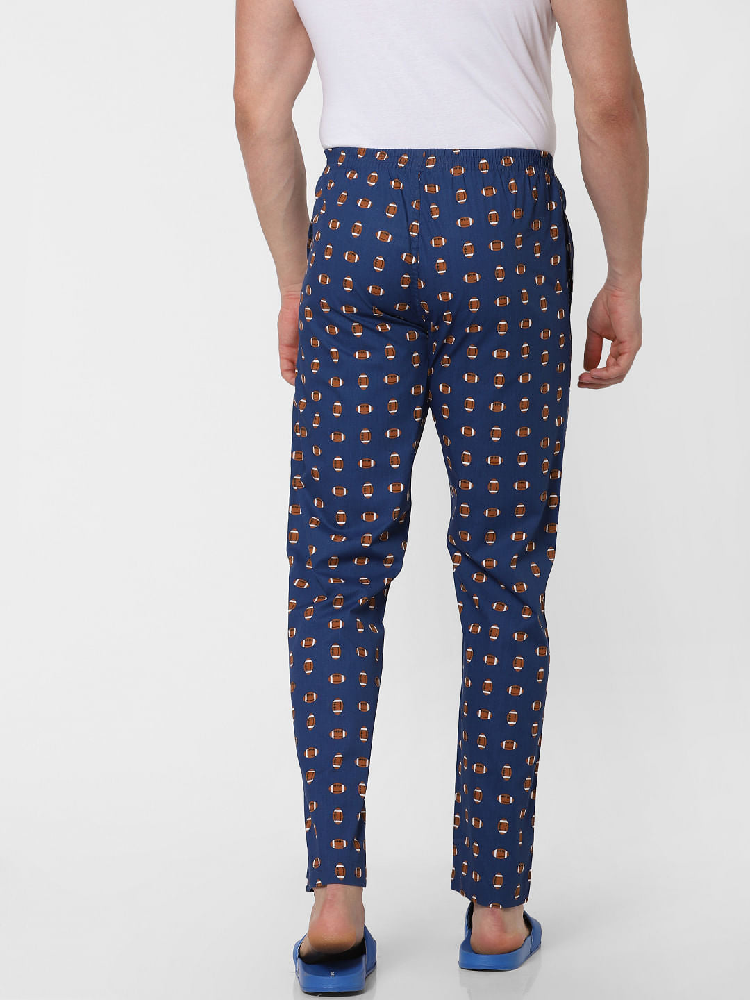 Blue Rugby Ball Print Pyjama