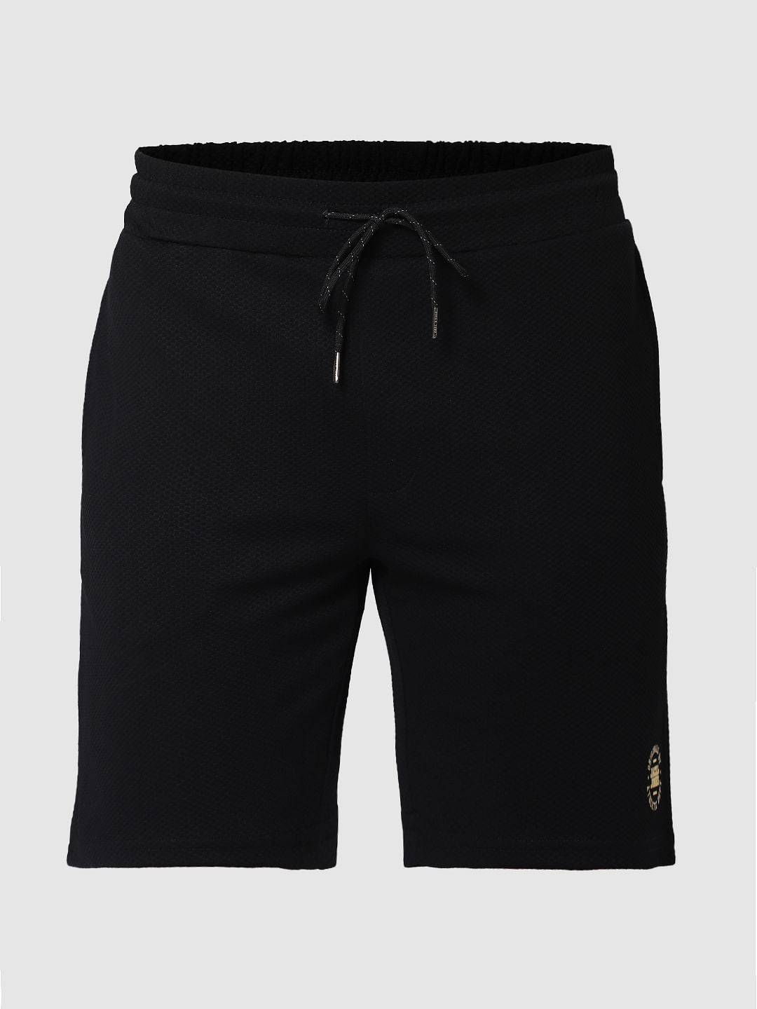 Black Logo Print Sweatshorts