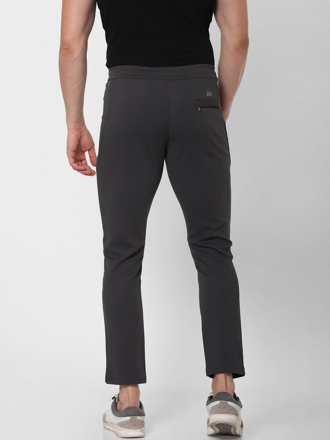 Dark Grey Side Zip Trackpants