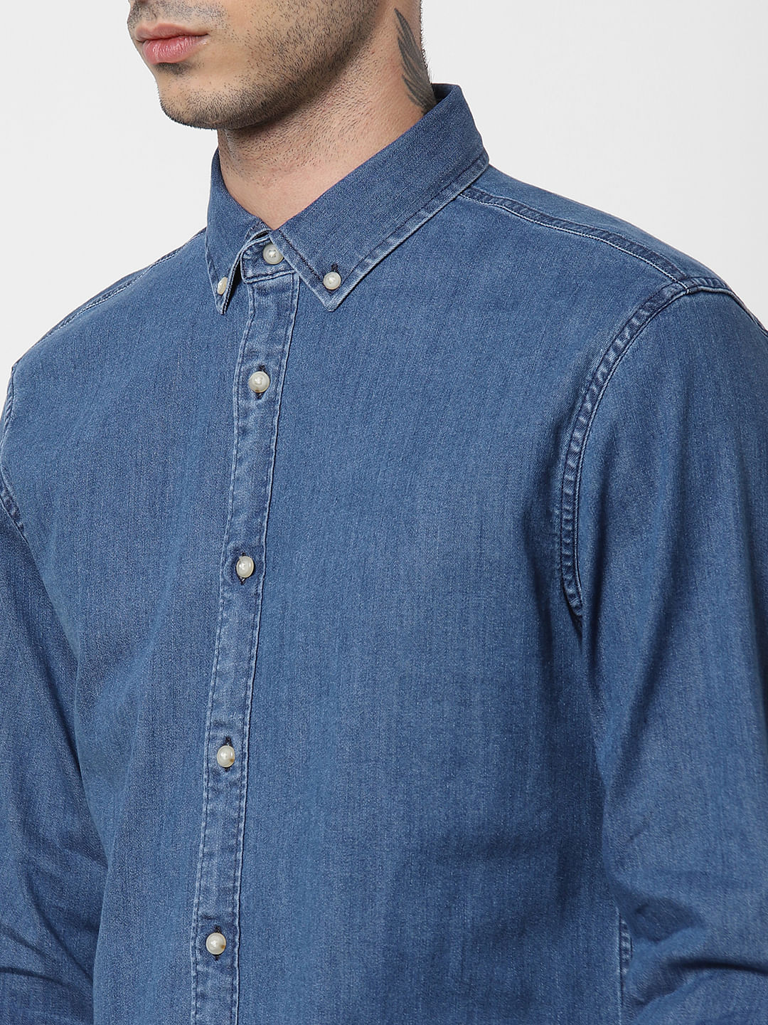 Blue Denim Full Sleeves Shirt