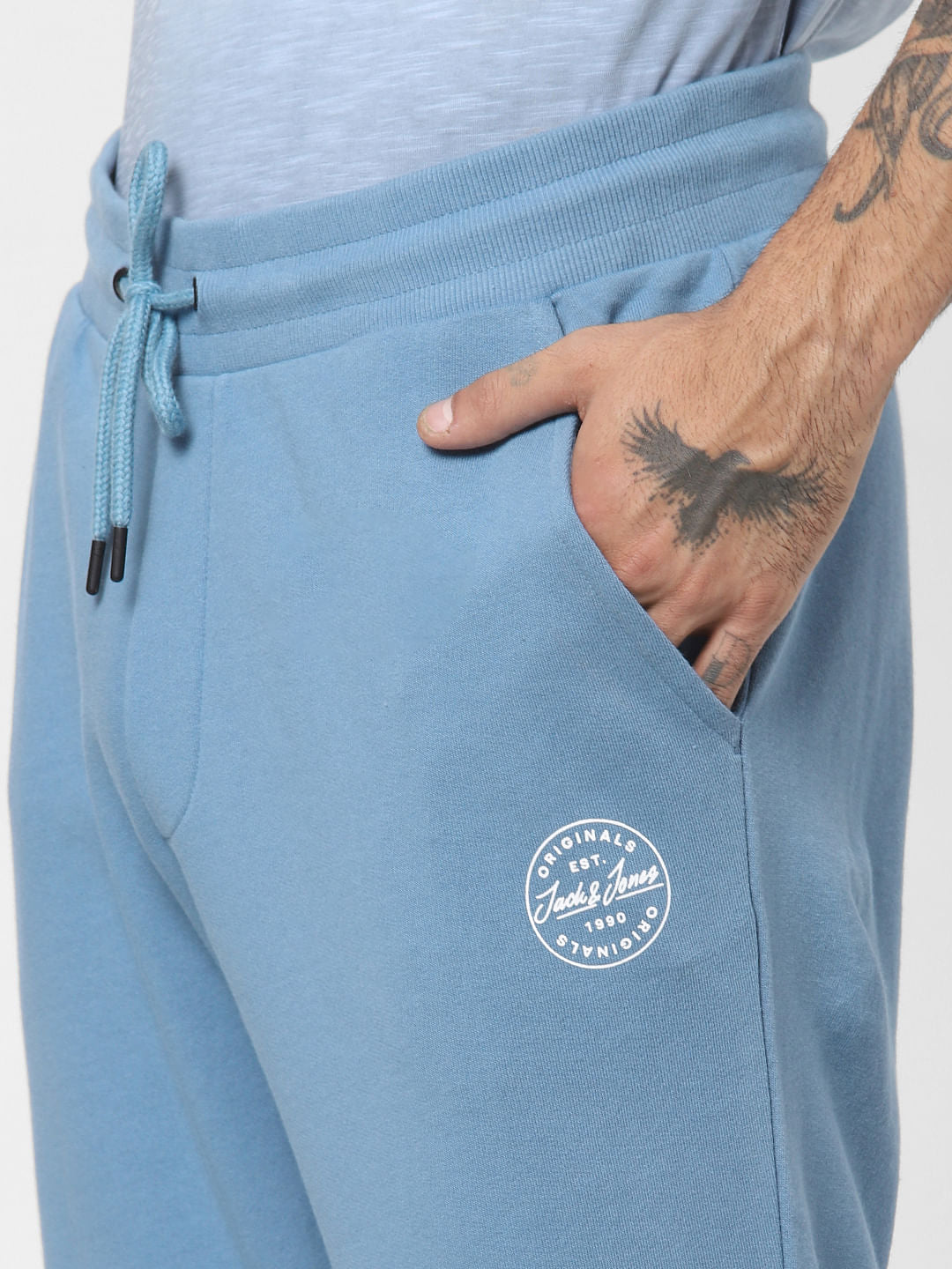Blue Drawstring Sweatpants