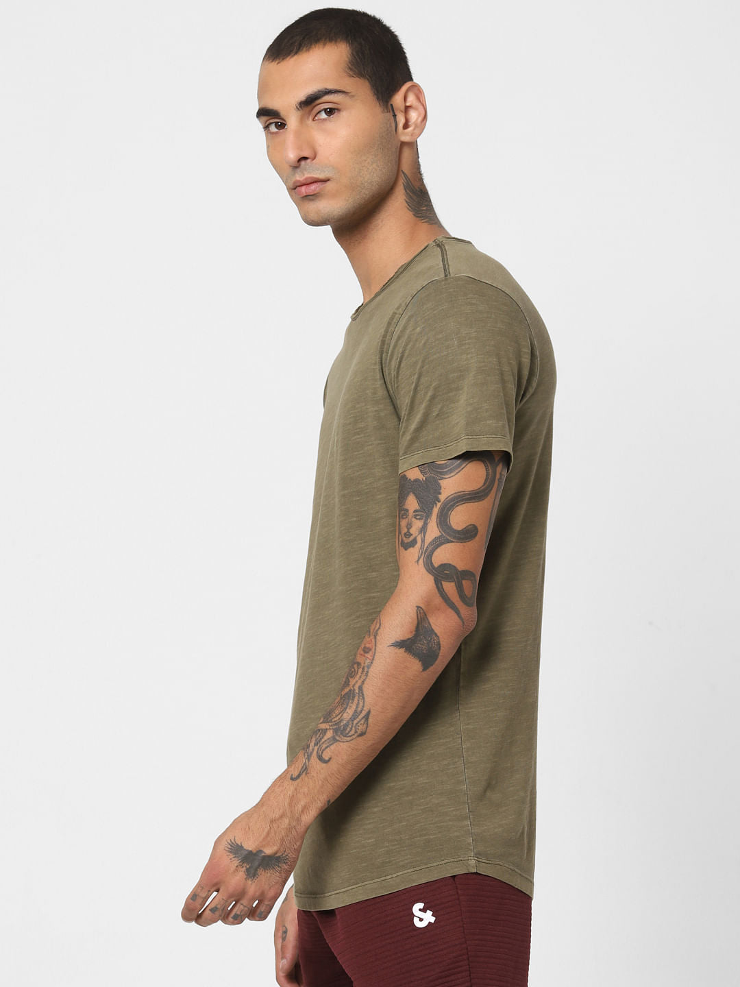 Green Crew Neck T-shirt