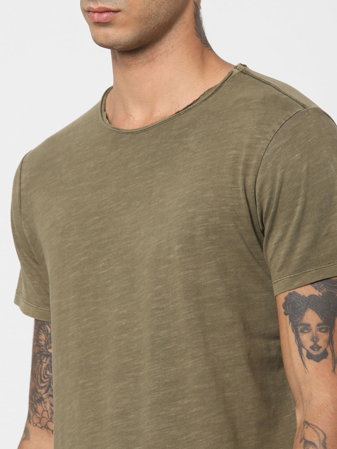 Green Crew Neck T-shirt