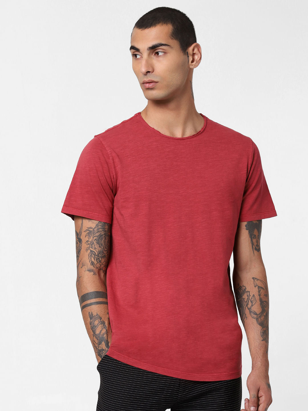 Red Crew Neck T-shirt