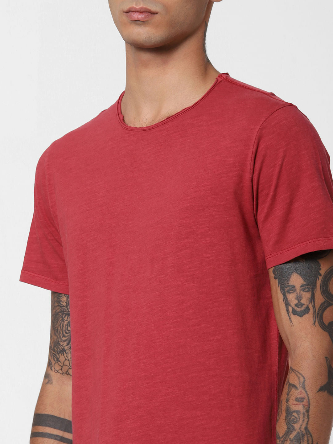 Red Crew Neck T-shirt