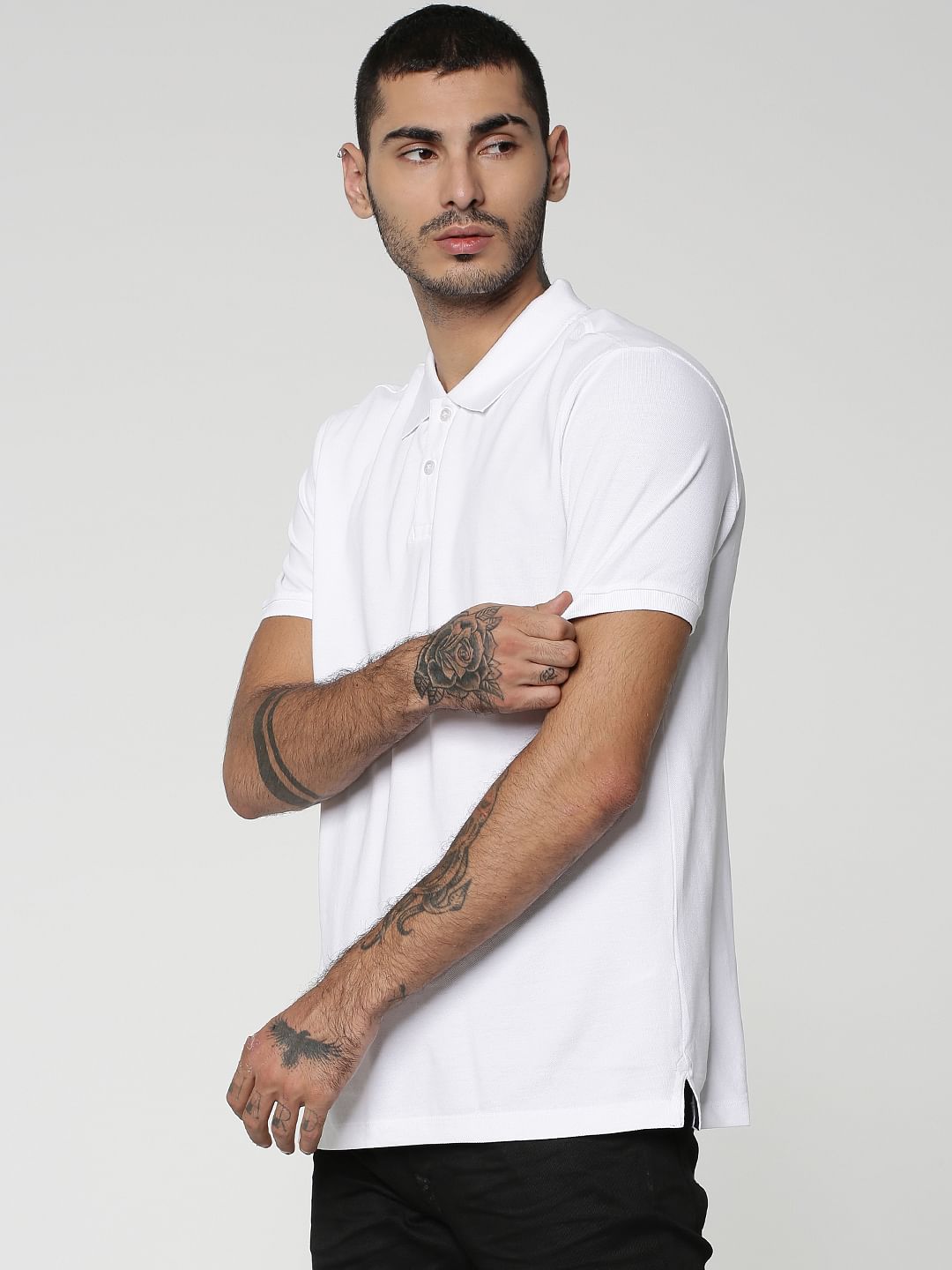White Cotton Polo