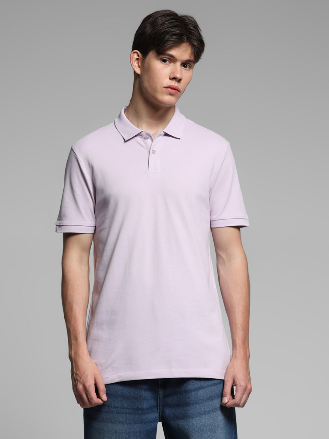 Lavender Cotton Polo