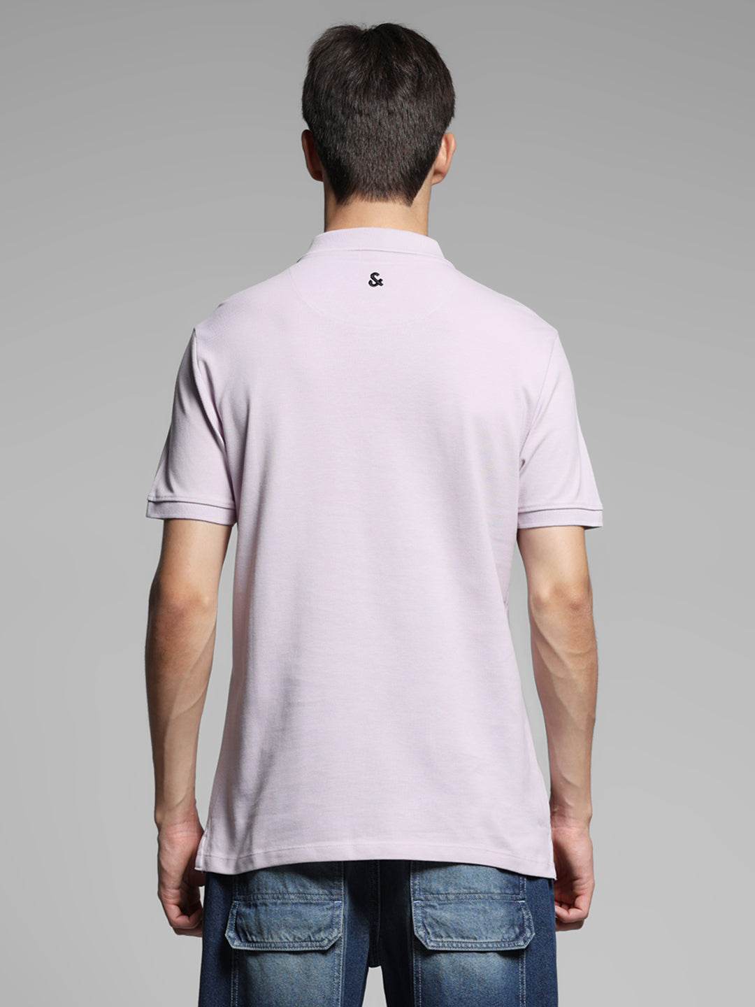 Lavender Cotton Slim Fit Polo