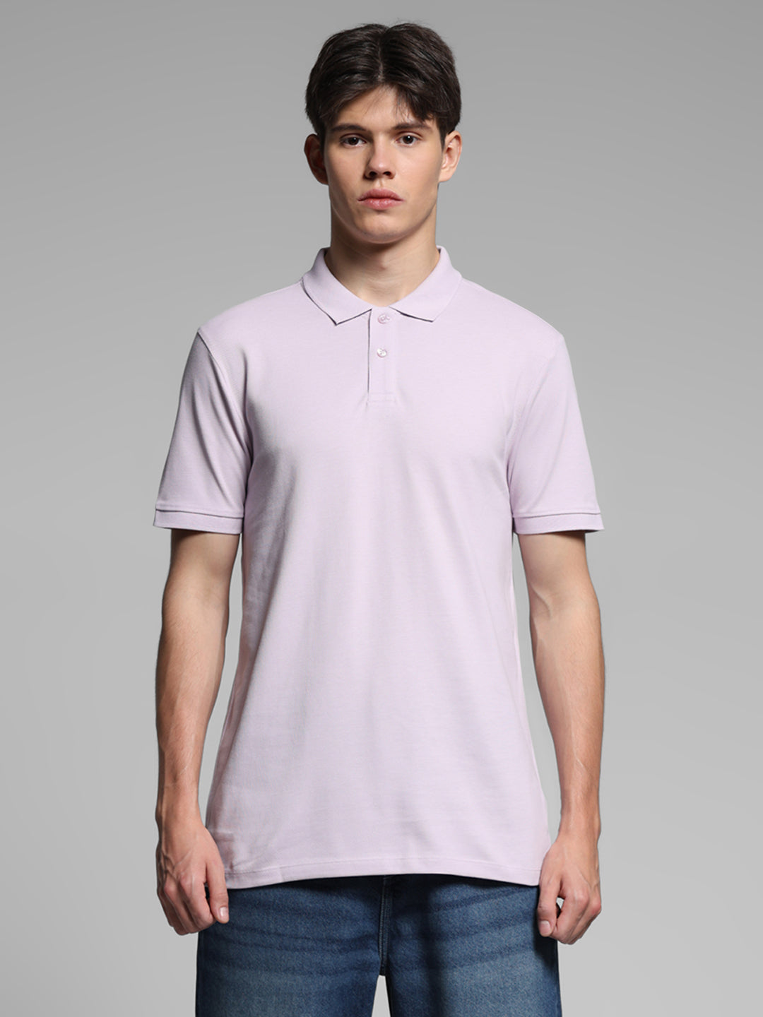 Lavender Cotton Polo