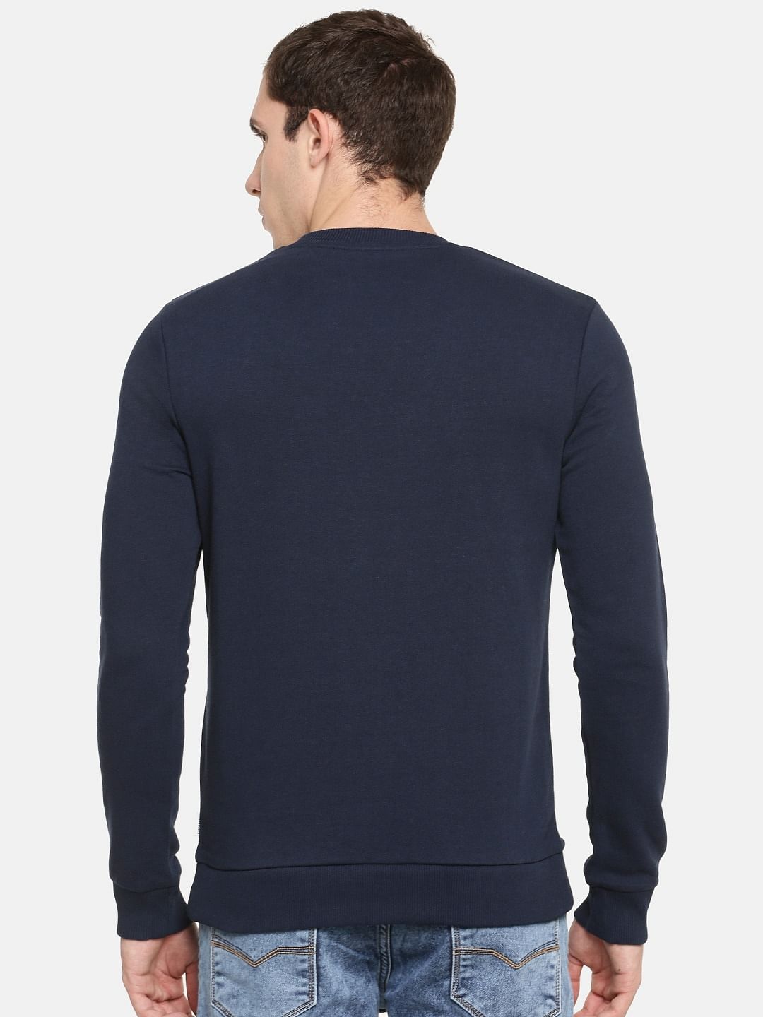 Blue Logo Print Sweatshirt