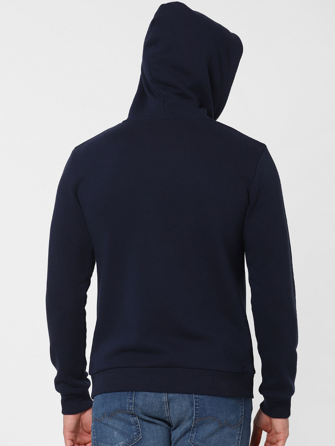 Navy Blue Hooded Sweatshirt