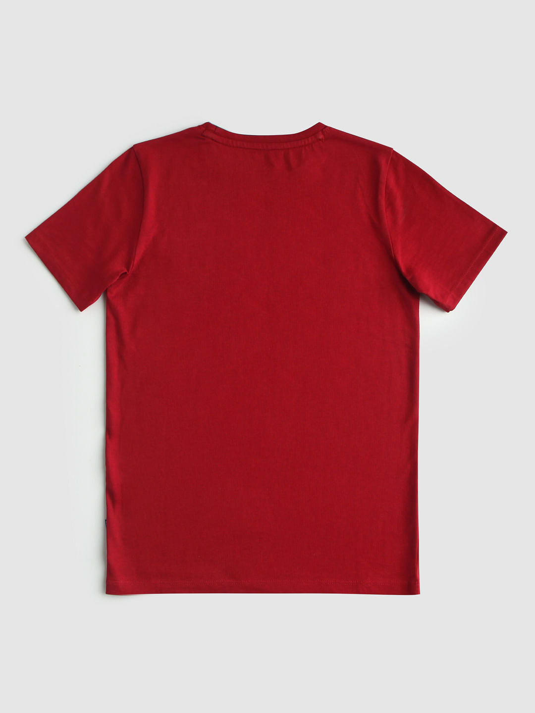 Red Logo Print Crew Neck T-shirt