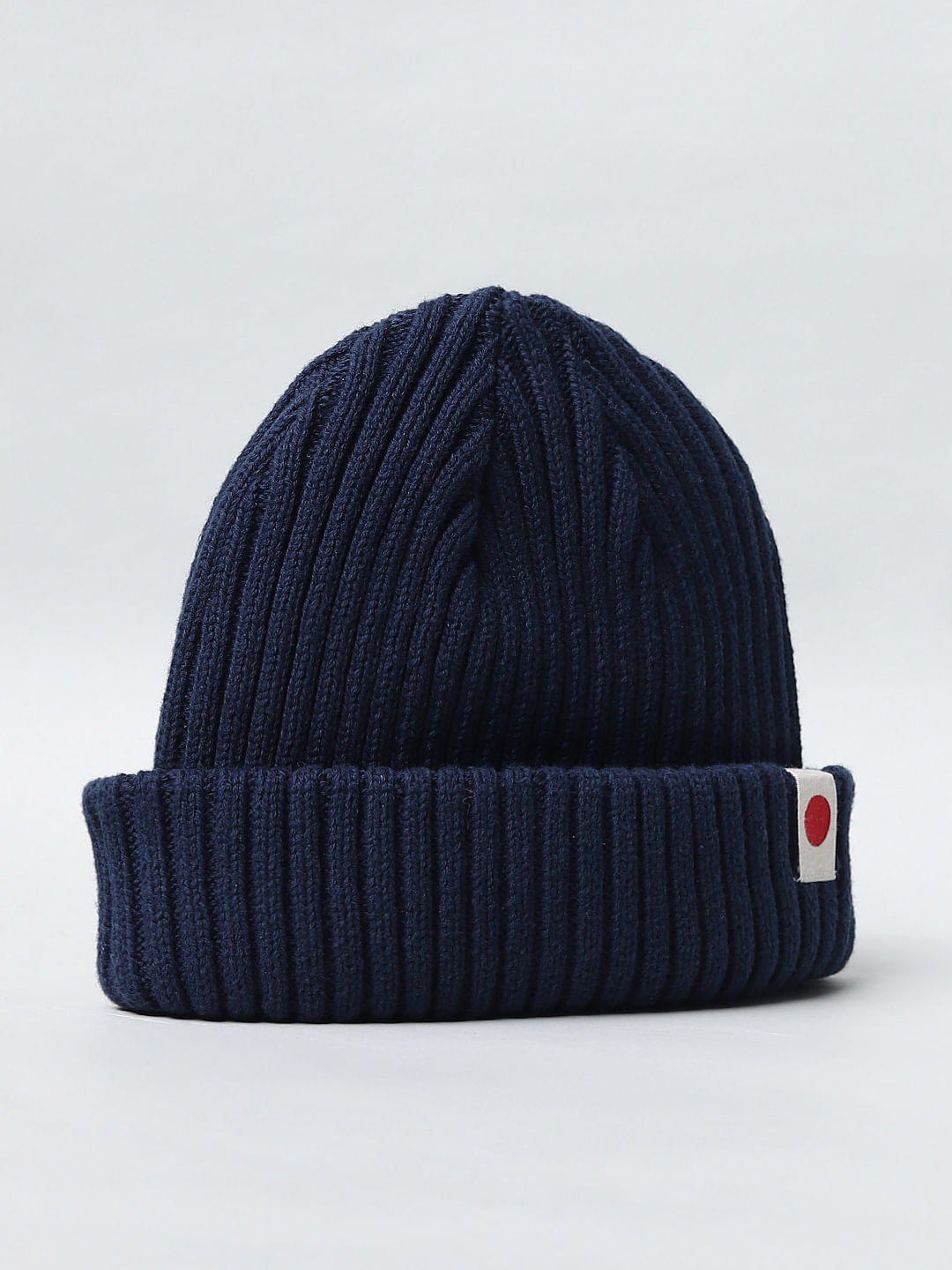 Navy Blue Ribbed Beanie