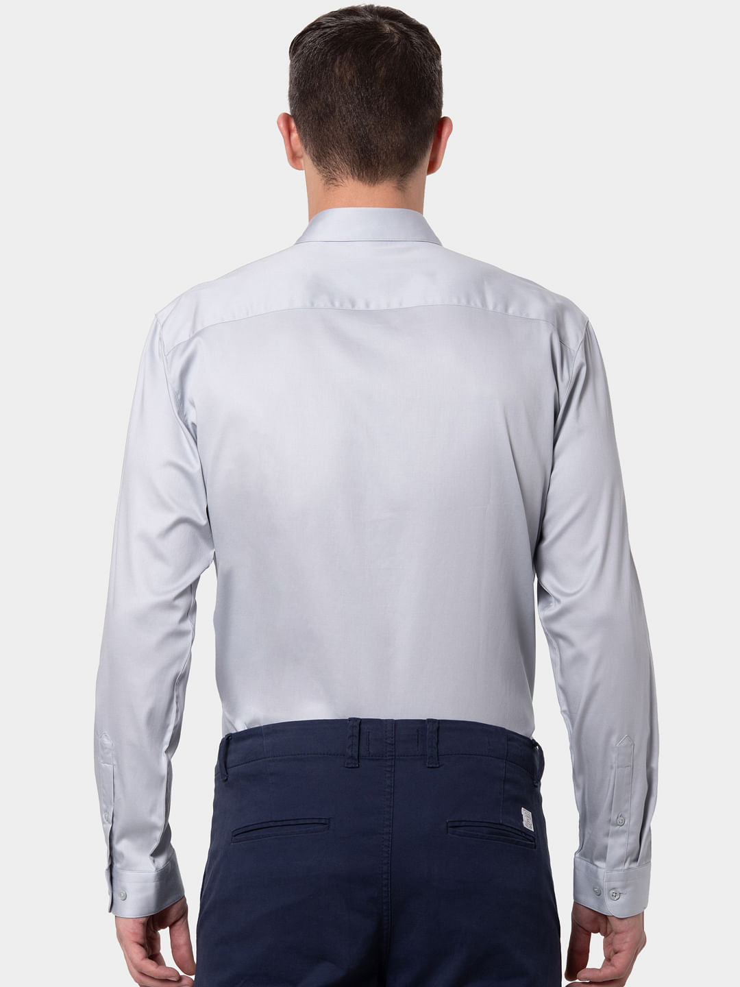 Grey Formal Full Sleeves Shirt