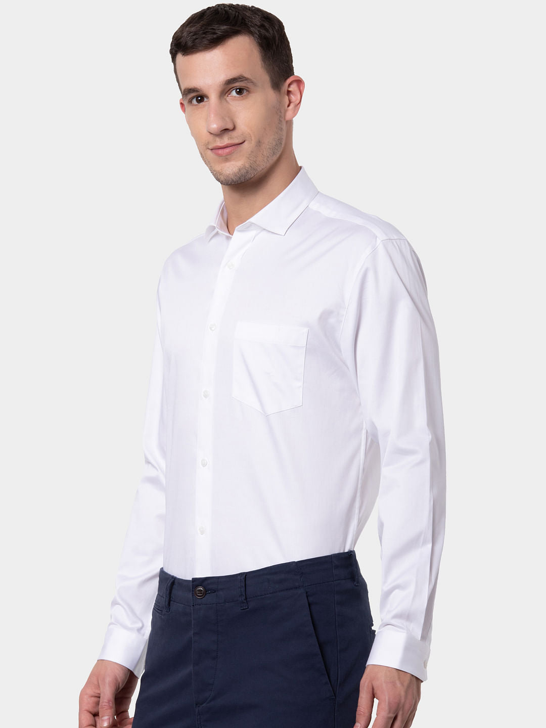 White Formal Full Sleeves Shirt