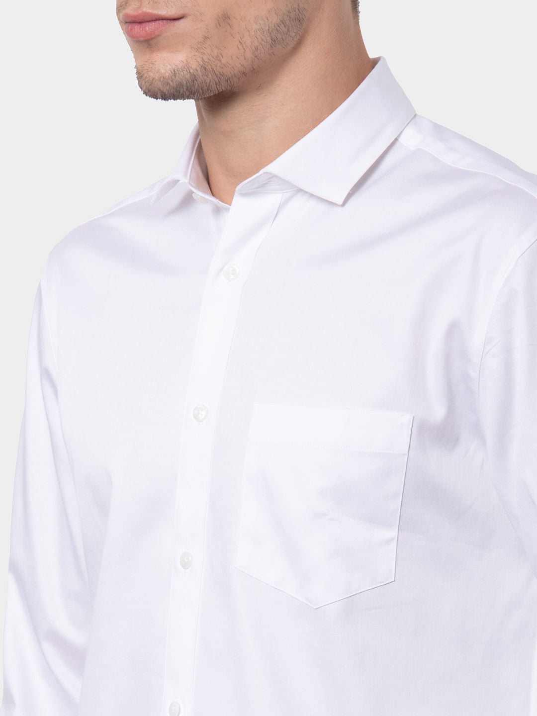 White Formal Full Sleeves Shirt