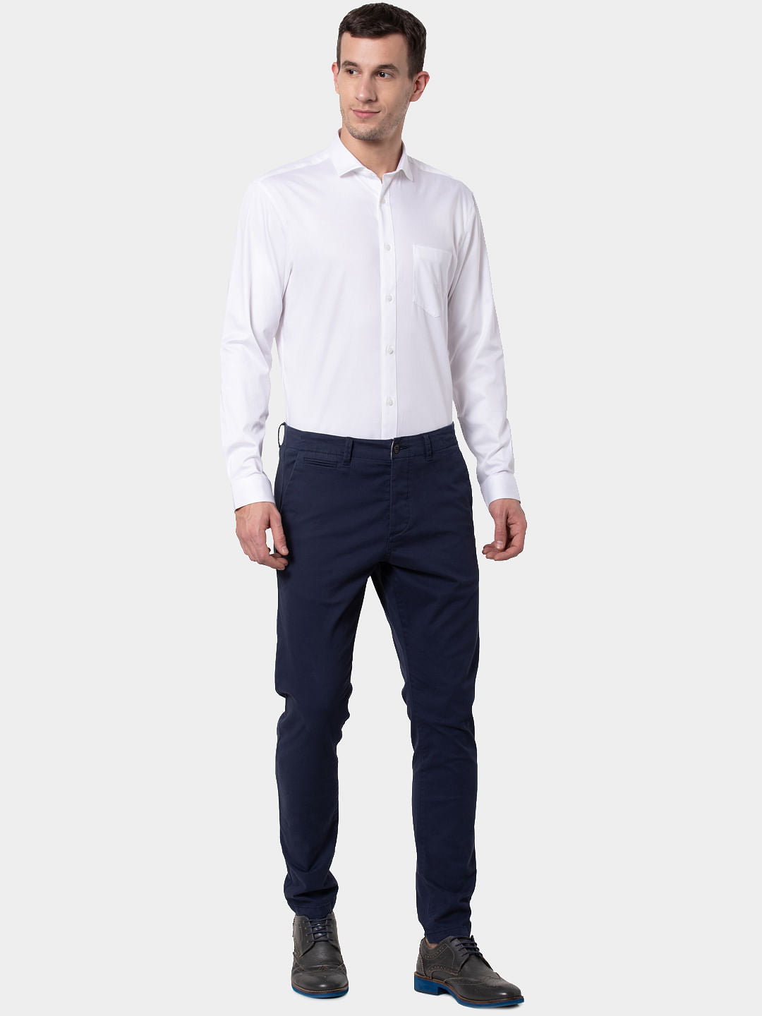 White Formal Full Sleeves Shirt