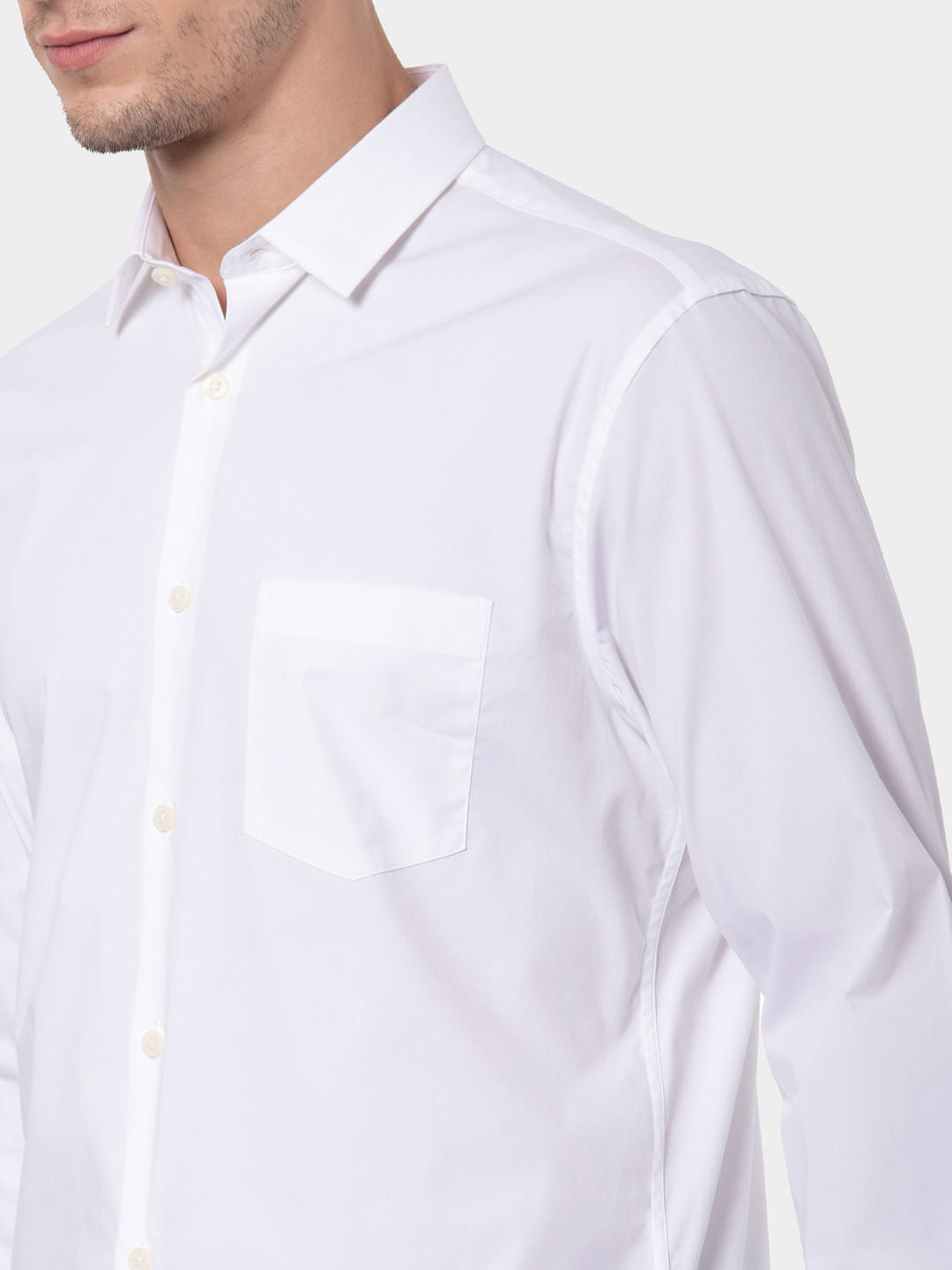 White Full Sleeves Shirt