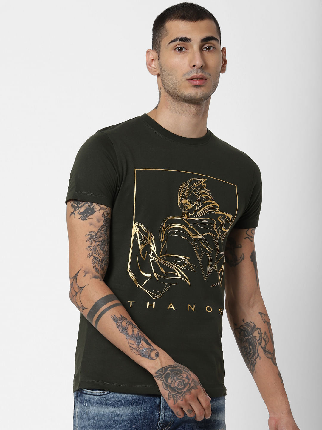 X Power Of Icon Green Thanos Crew Neck T-Shirt
