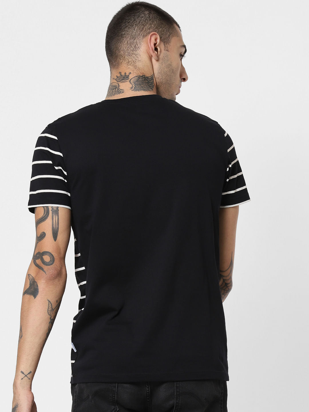 X Power Of Icon Black Iron Man Crew Neck T-Shirt