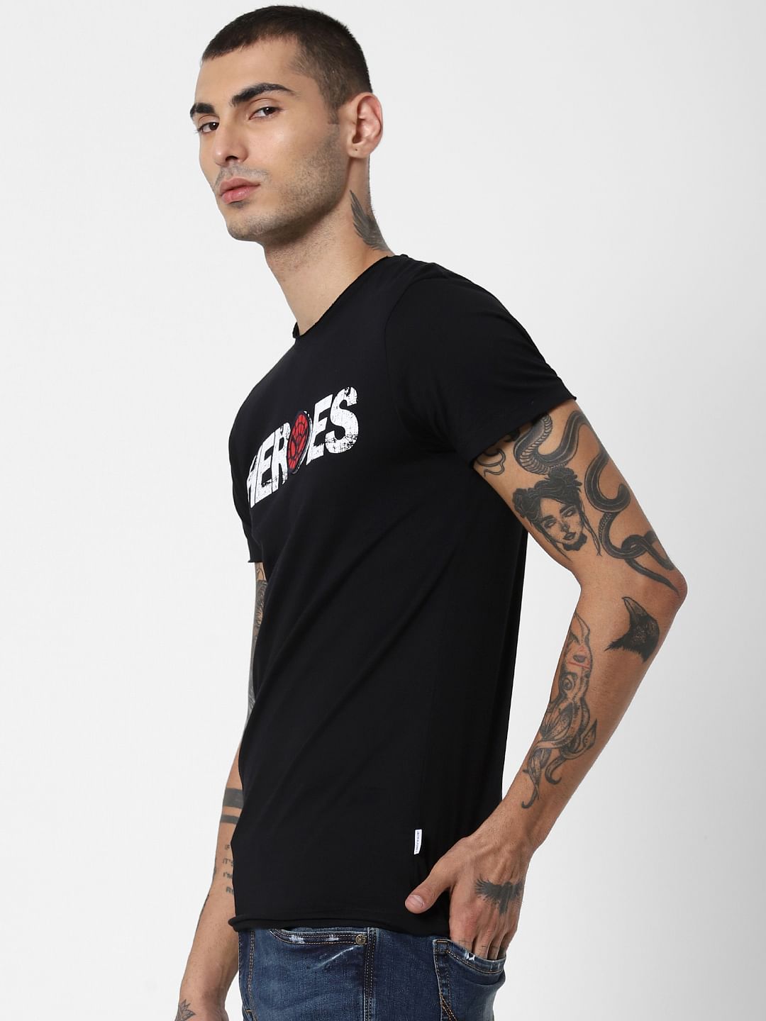 X Power Of Icon Black Heroes Crew Neck T-Shirt