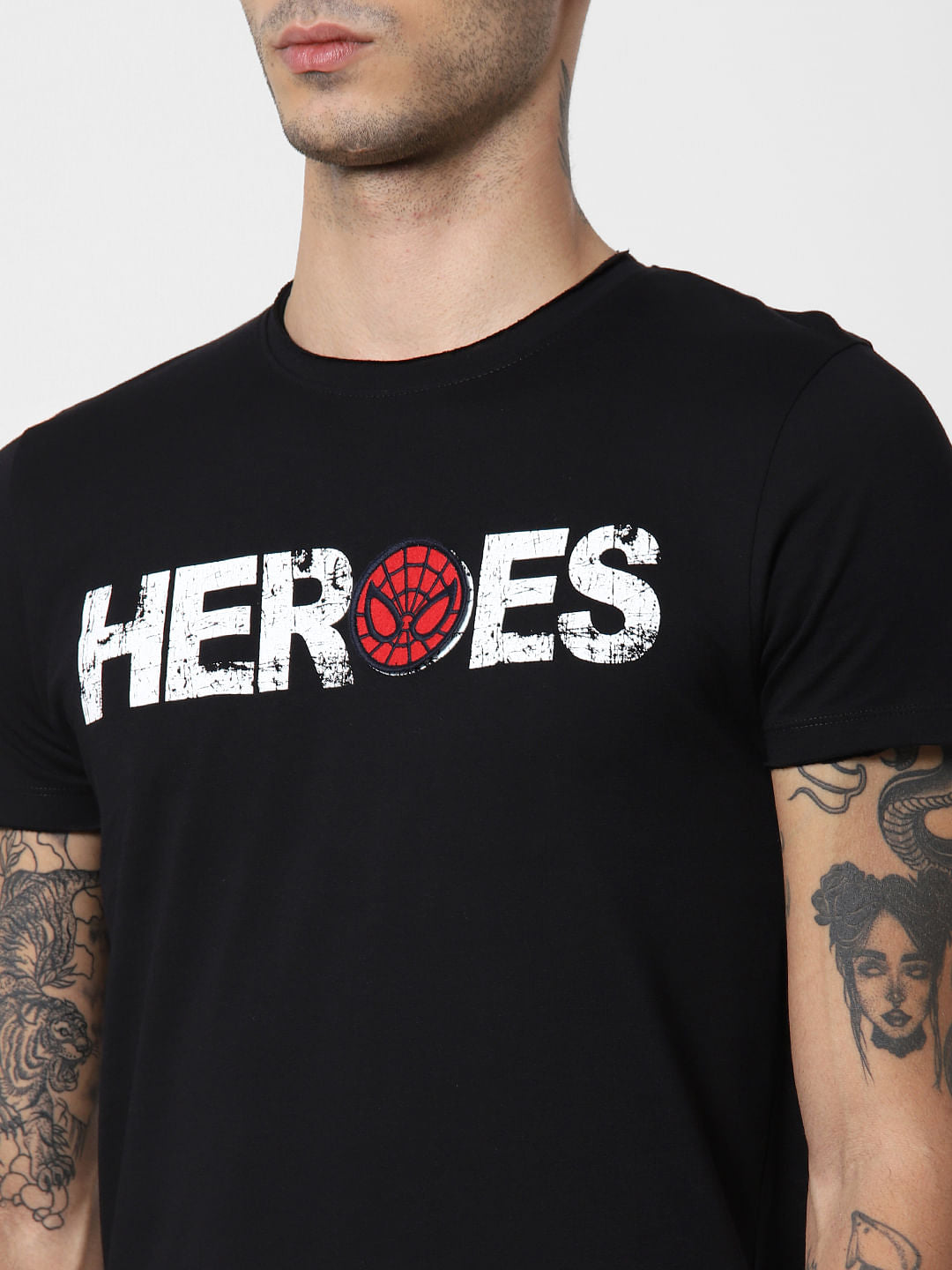 X Power Of Icon Black Heroes Crew Neck T-Shirt