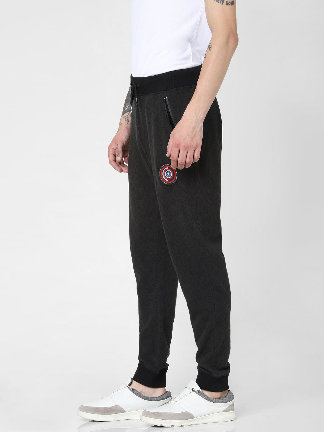 X Power Of Icon Black Sheild Print Sweatpants
