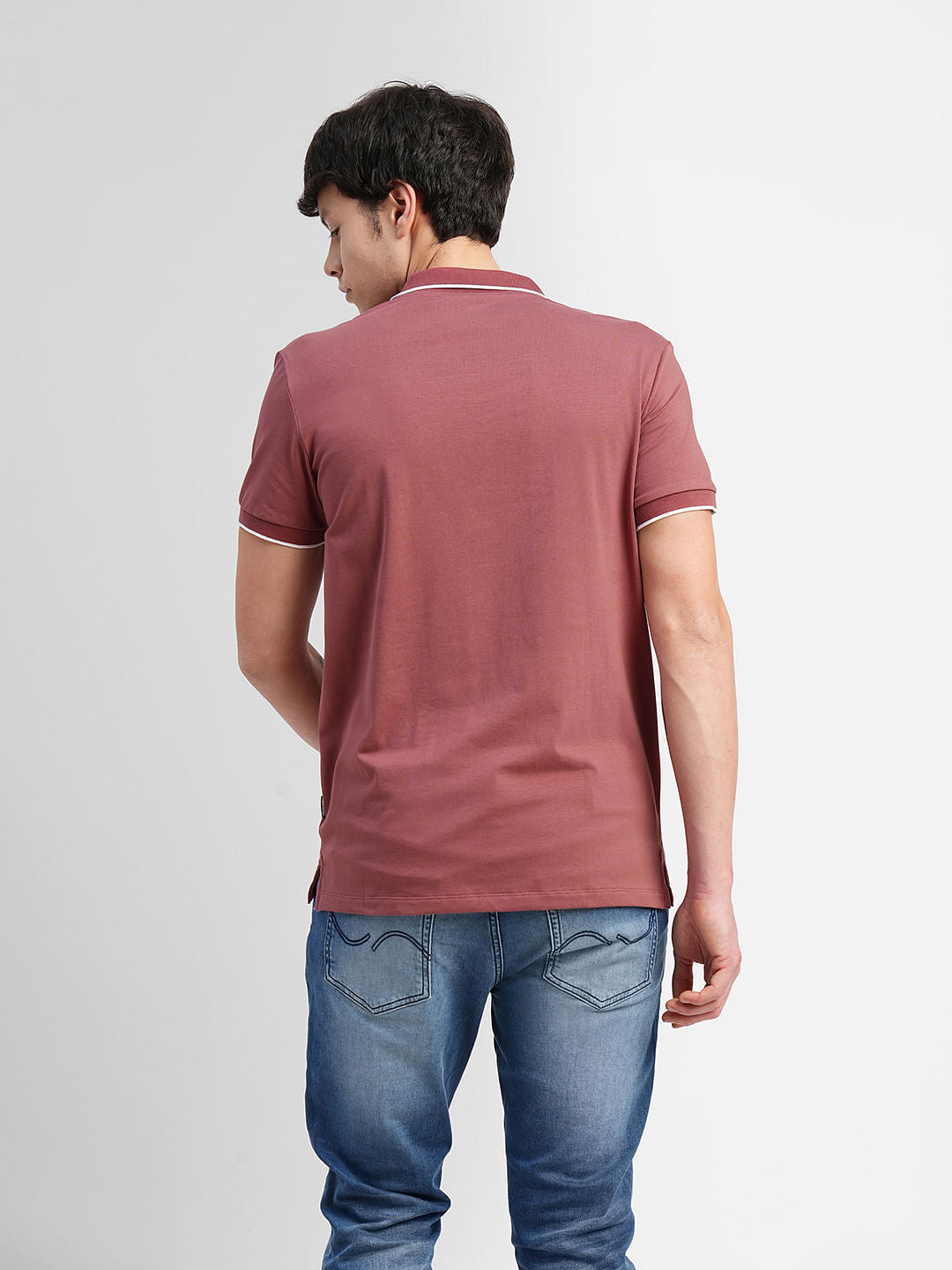 Red Polo Neck T-shirt