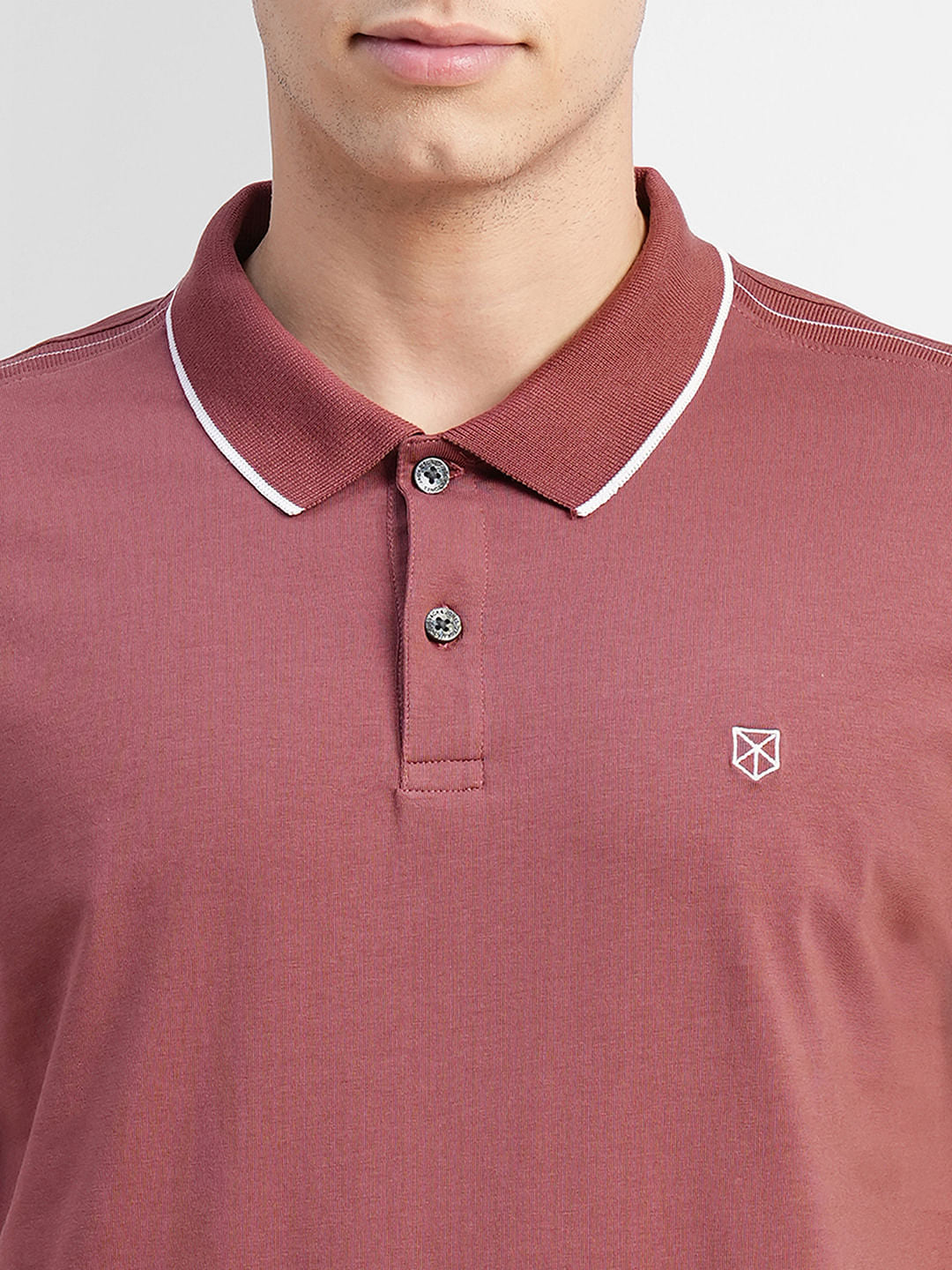 Red Polo Neck T-shirt