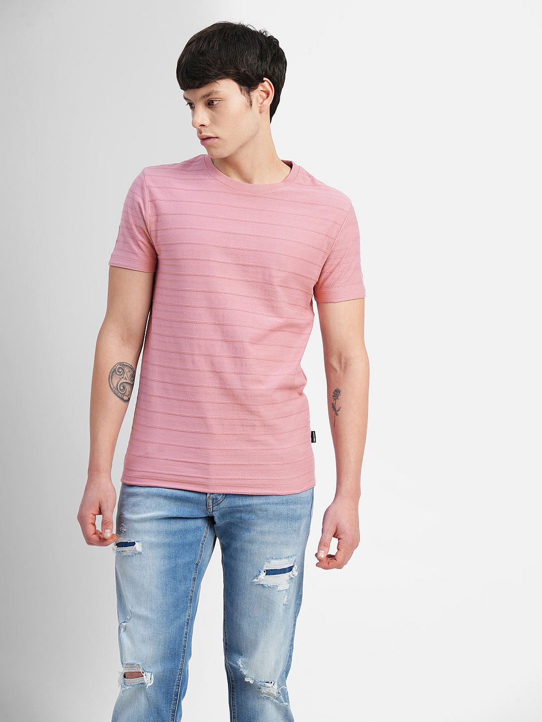 Pink Crew Neck T-shirt