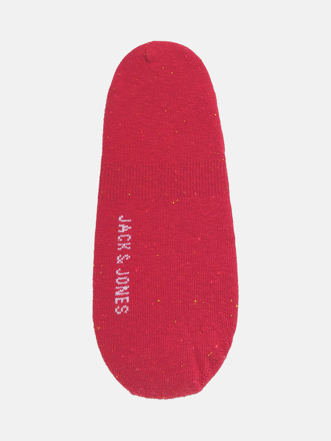 Pack of Three No Show Socks - Red, White & Dark Grey