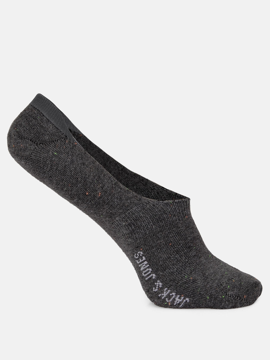 Pack of Three No Show Socks - Red, White & Dark Grey