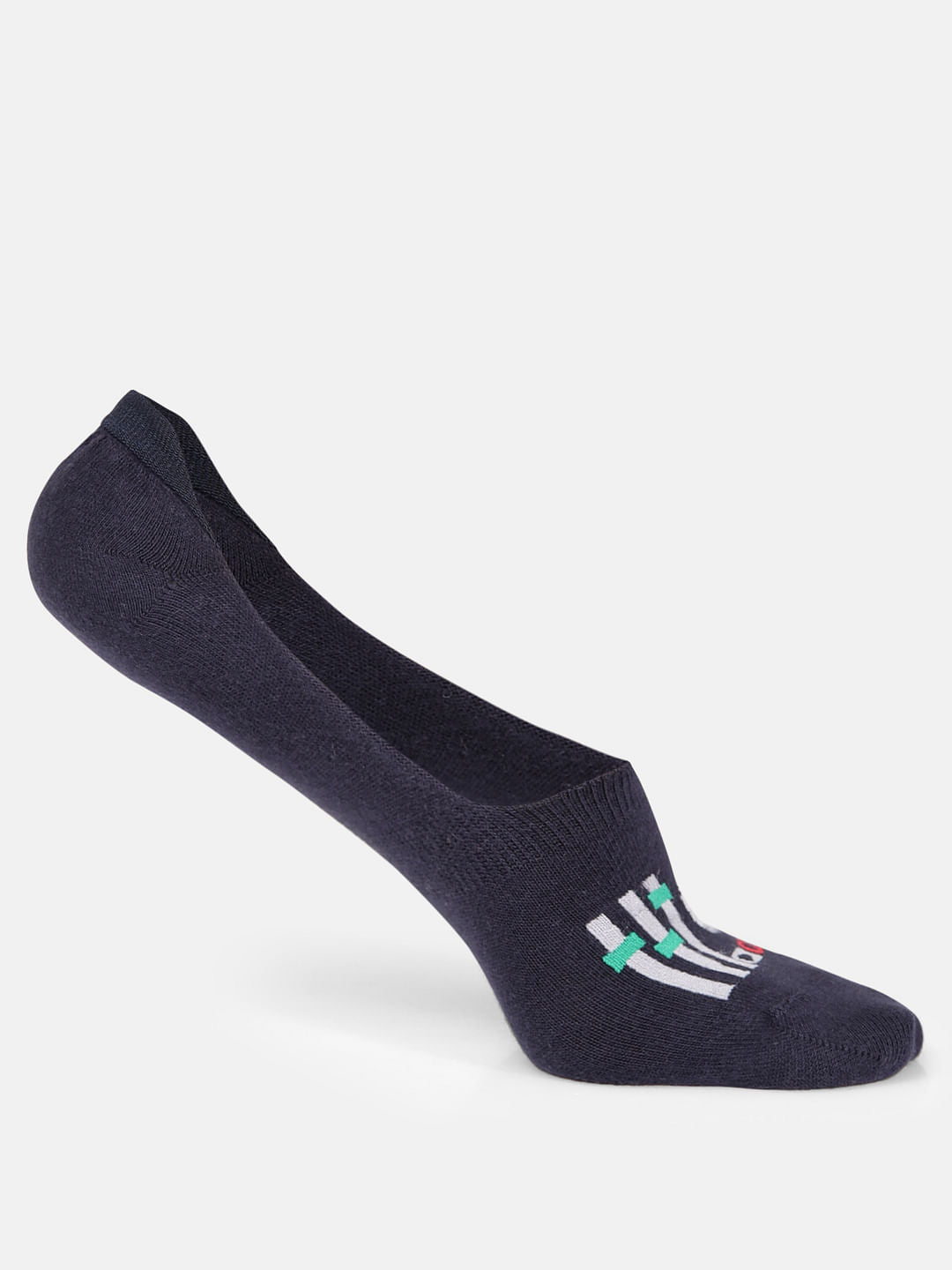 Pack of Two No Show Socks - Black & Blue