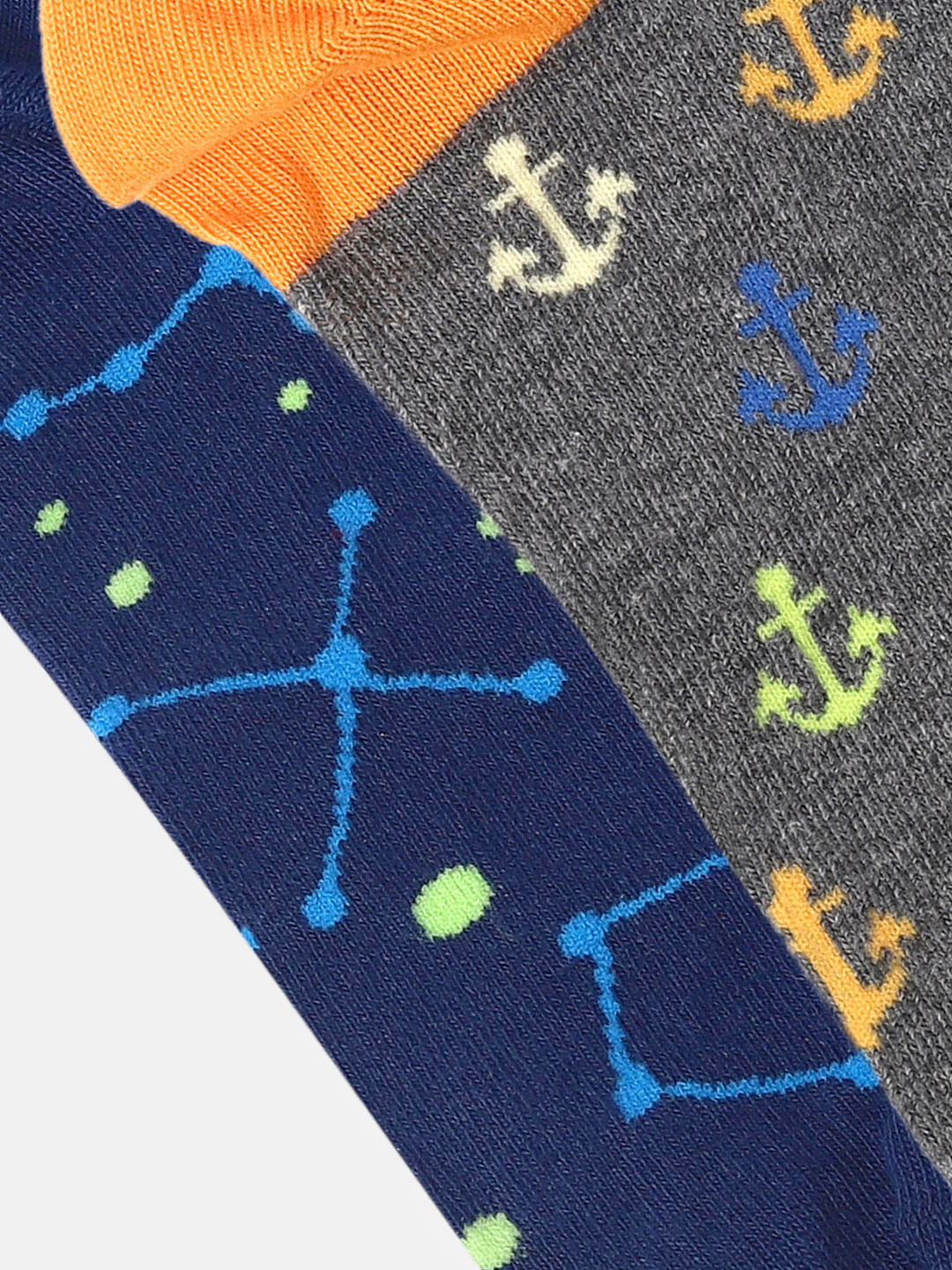 Pack of Two Ankle Length Socks - Blue & Grey