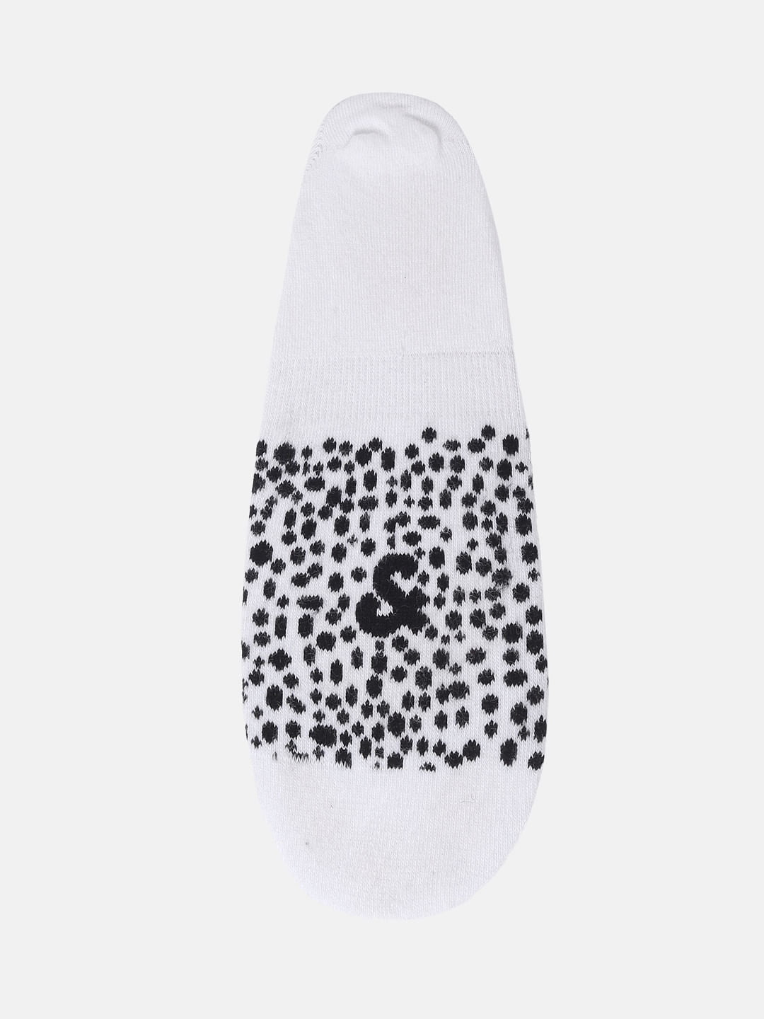 Pack of Three Monochrome No Show Socks